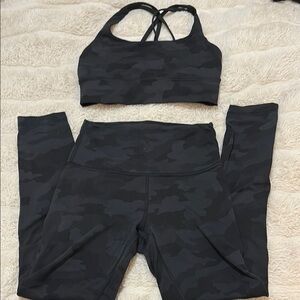 lululemon athletica Black Camo Leggings